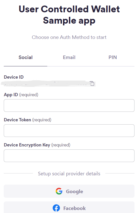 Circle user controlled wallet social login