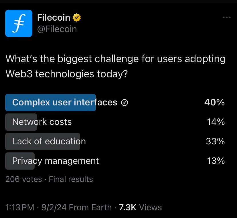 Filecoin biggest web3 adoption challenge