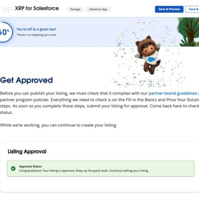 XRP for Salesforce - Listing Approved