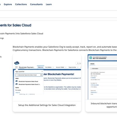 Blockchain Payments for Sales Cloud enters AppExchange