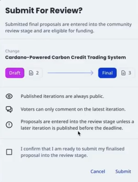 Cardano Catalyst Proposal Editing Enhancements