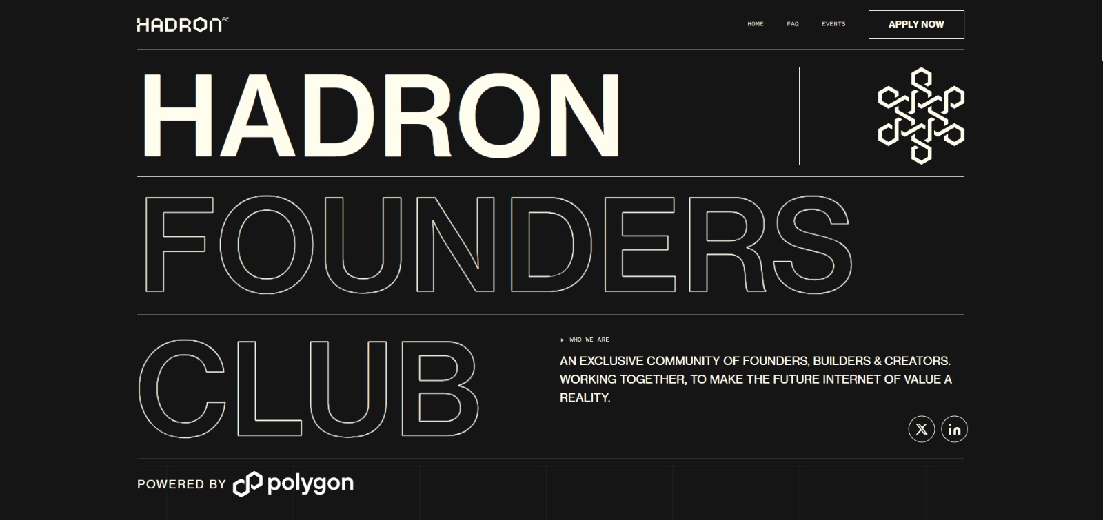 Hadron Founders Club Logo