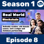 .eth domain names on Godaddy, and a Ledger X Coinbase partnership Podcast Cover