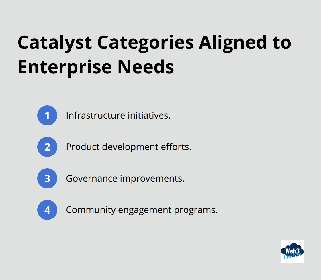 Four Catalyst funding categories supporting enterprise adoption - Cardano Catalyst Salesforce