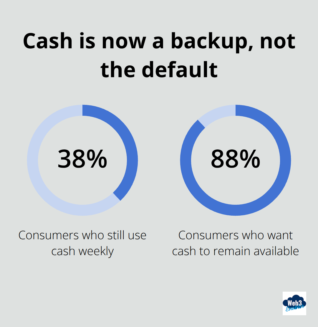 Visualising consumers' weekly cash use and desire to keep cash available - digital payments revolution