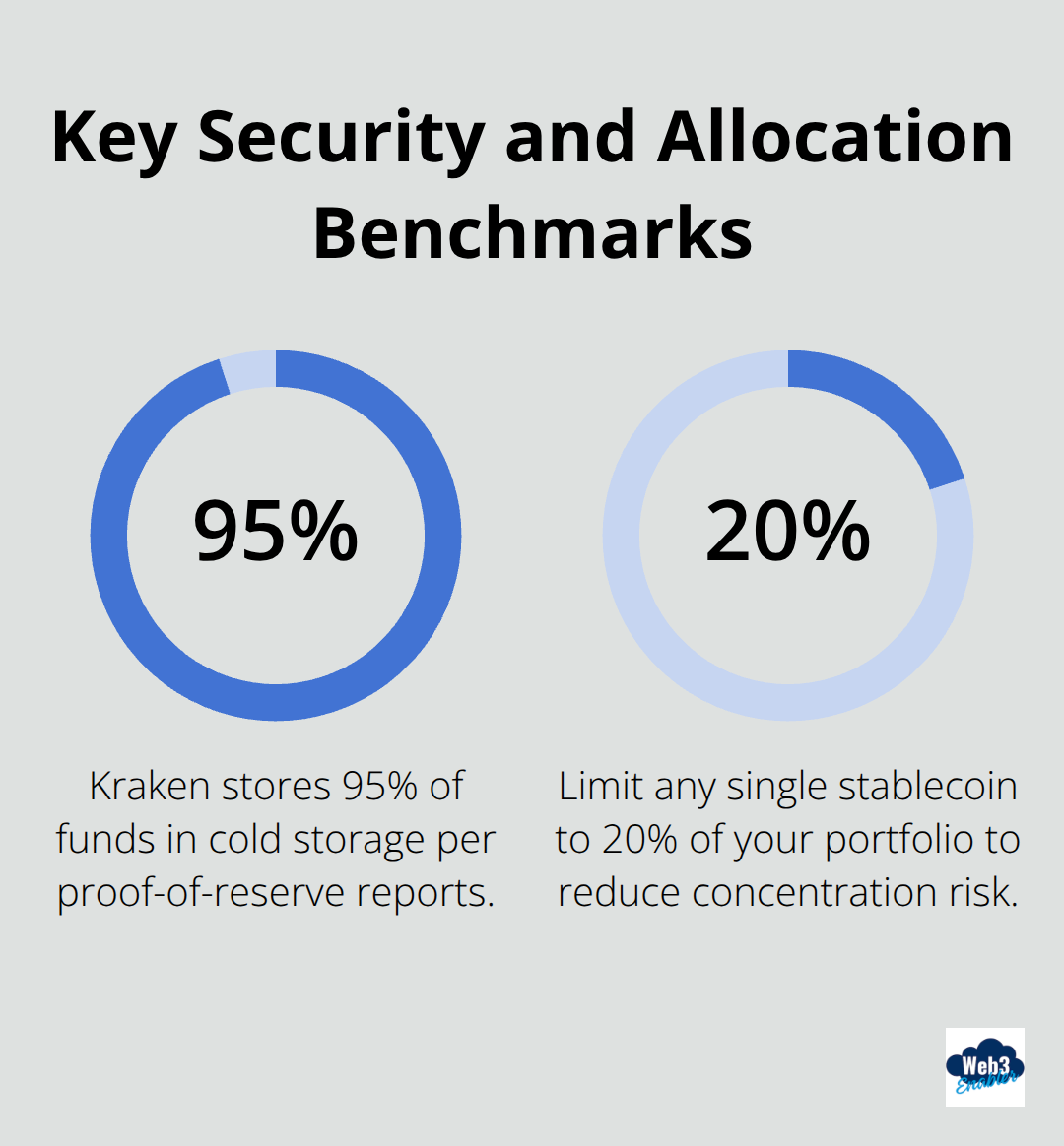 Cold storage levels and single-stablecoin allocation guidance