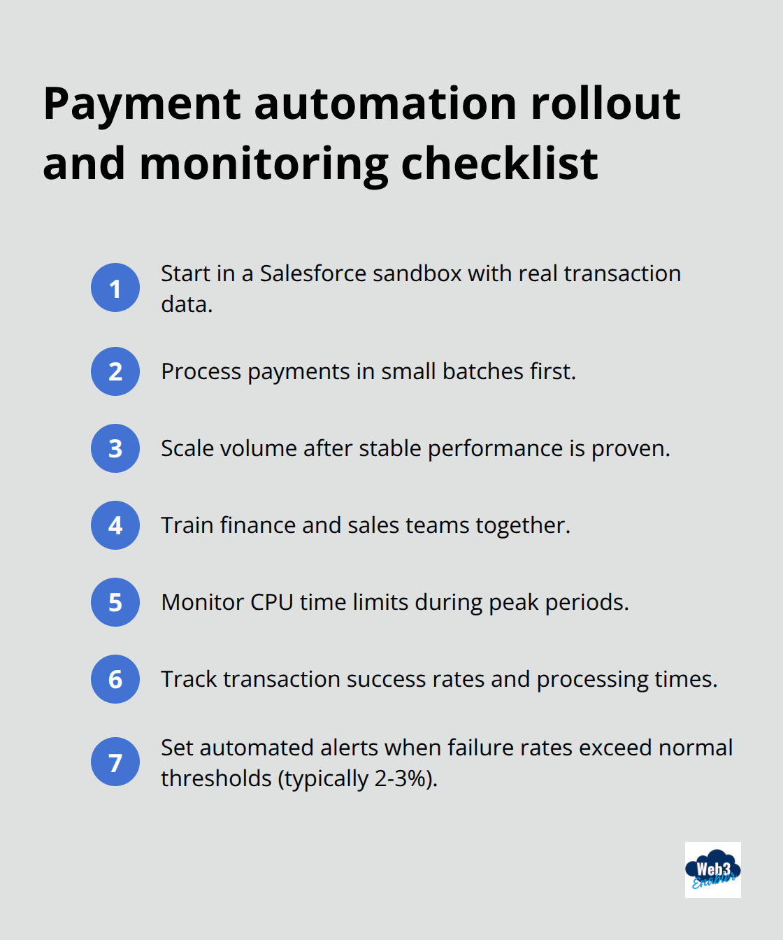Key steps to implement and monitor Salesforce payment automation