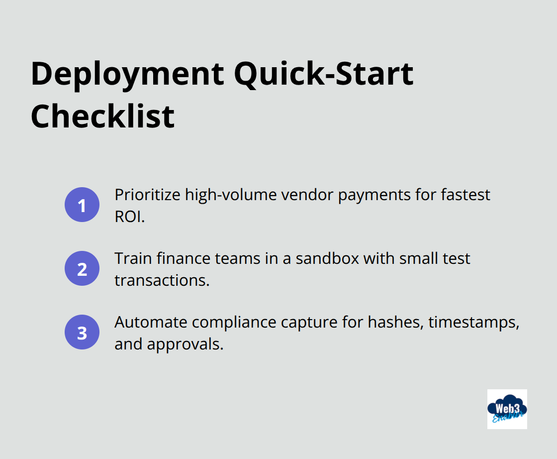 Three quick steps to kick off blockchain payments in Salesforce - Salesforce treasury management