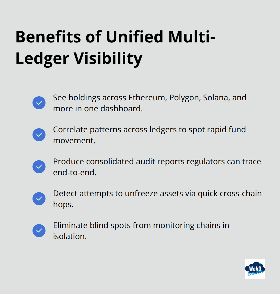 Checklist of advantages from monitoring stablecoins across all chains in one view - Stablecoin payments governance