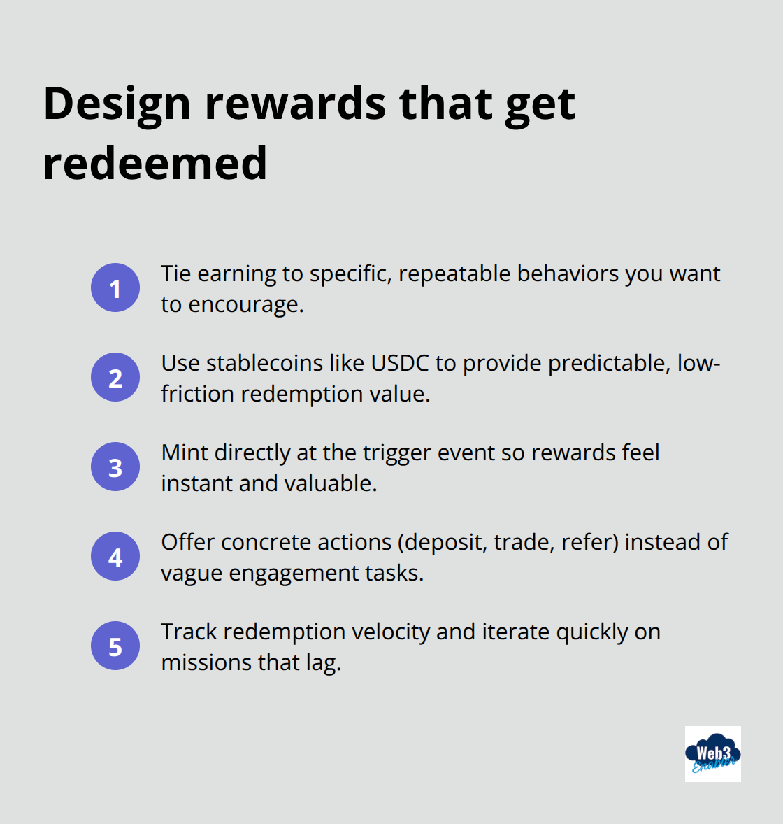 Actionable design principles to increase stablecoin reward redemption - stablecoins marketing cloud