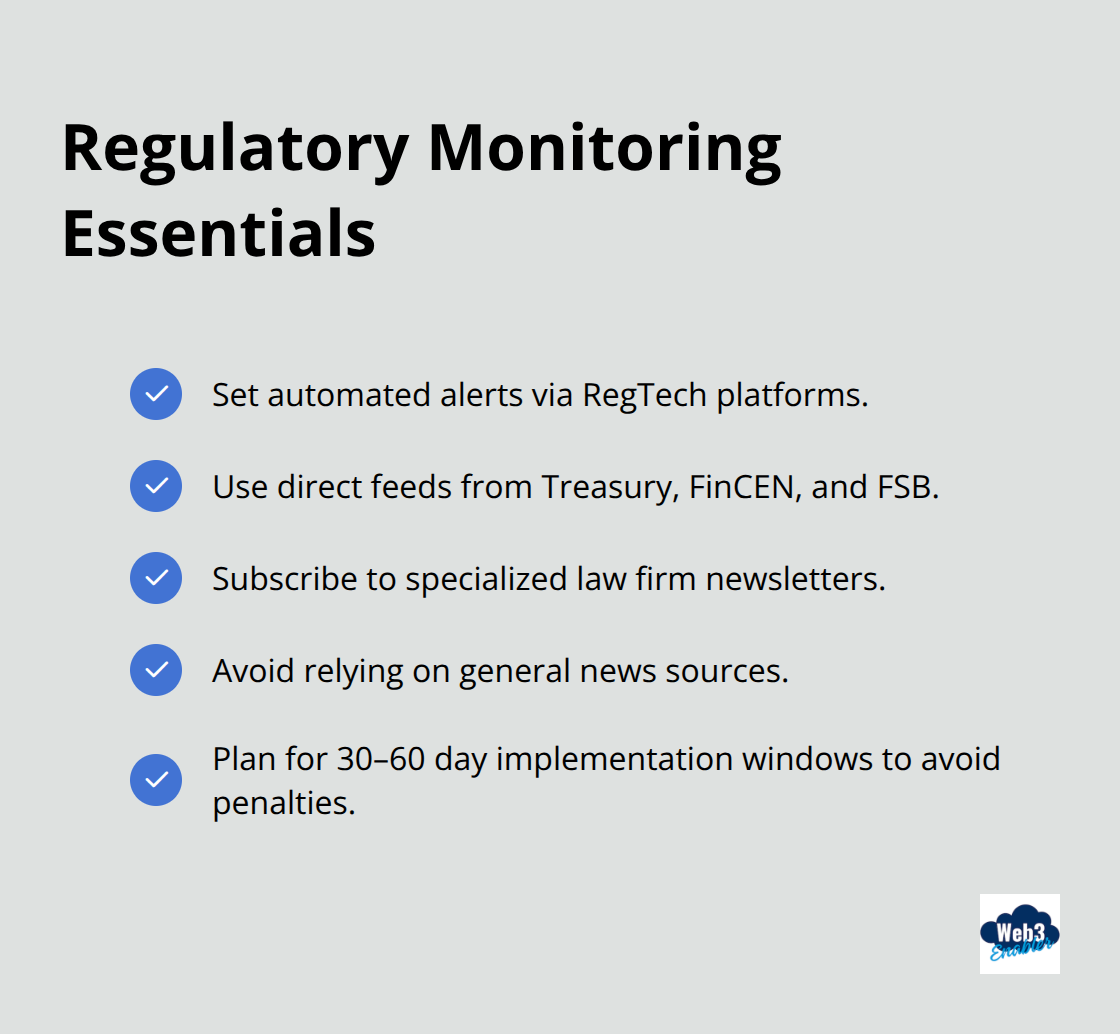 Checklist of practices to track stablecoin regulatory changes effectively - stablecoins regulation